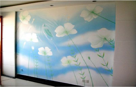 全南画墙绘怎么画好白云的蓬松感?