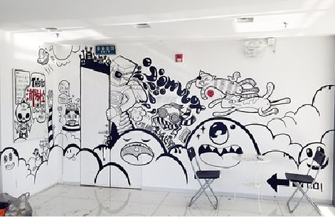 全南手绘墙并非传统涂鸦。